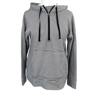 Croft & Barrow Striped Hoodie Half Zip Pullover Petite Small